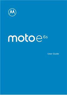 Motorola Moto E6 S manual. Smartphone Instructions.